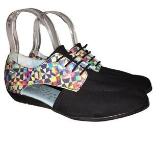 Cloud Charm Oxford Mystere Harlequin Shoe Womens 41 9.5-10 Mosiac Geometric